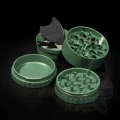 Młynek aluminiowy SLX PRO 50 mm (non sticky) - 4 częściowy z magnesem zielony (Leaf Green)