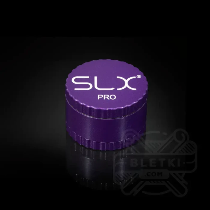Młynek aluminiowy SLX PRO 50 mm (non sticky) - 4 częściowy z magnesem fioletowy (Purple)