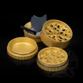 Młynek aluminiowy SLX PRO 50 mm (non sticky) - 4 częściowy z magnesem złoty (Yellow Gold)