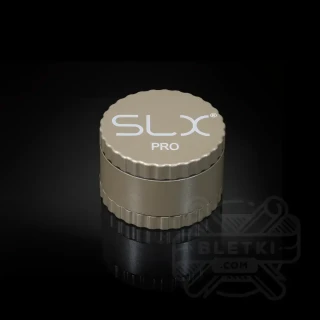 Młynek aluminiowy SLX PRO 50 mm (non sticky) - 4 częściowy z magnesem szampański złoty (Champagne)