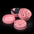 Młynek aluminiowy SLX PRO 50 mm (non sticky) - 4 częściowy z magnesem różowy (Flamingo Pink)