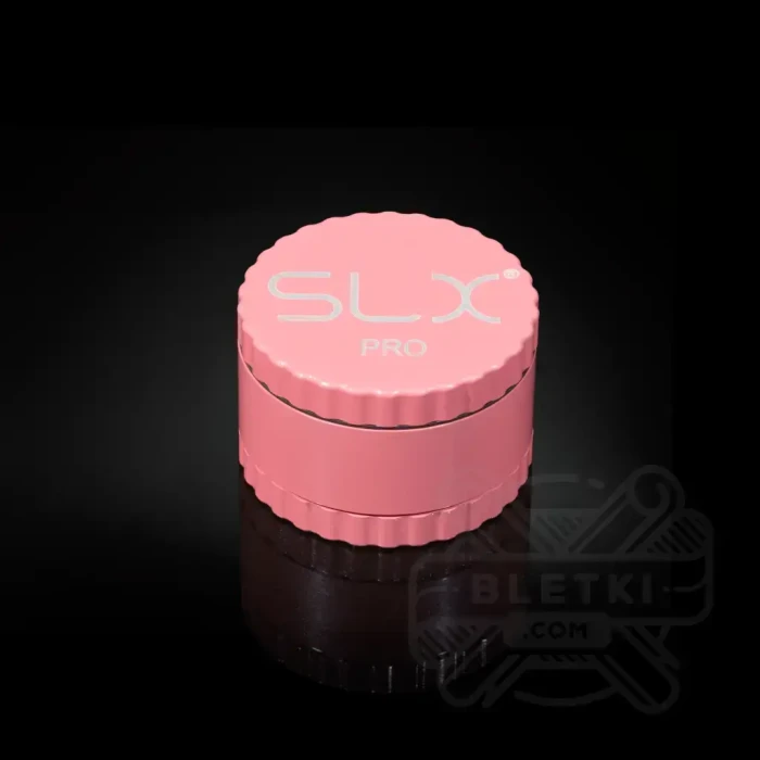 Młynek aluminiowy SLX PRO 50 mm (non sticky) - 4 częściowy z magnesem różowy (Flamingo Pink)