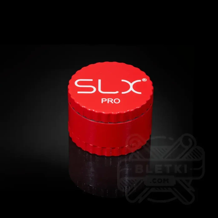 Młynek aluminiowy SLX PRO 50 mm (non sticky) - 4 częściowy z magnesem czerowny (Red)