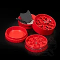 Młynek aluminiowy SLX PRO 50 mm (non sticky) - 4 częściowy z magnesem czerowny (Red)