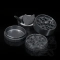 Młynek aluminiowy SLX PRO 50 mm (non sticky) - 4 cczęściowy z magnesem grafitowy (Charcoal)