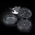 Młynek aluminiowy SLX PRO 62 mm (non sticky) - 4 częściowy z magnesem grafitowy (Charcoal)