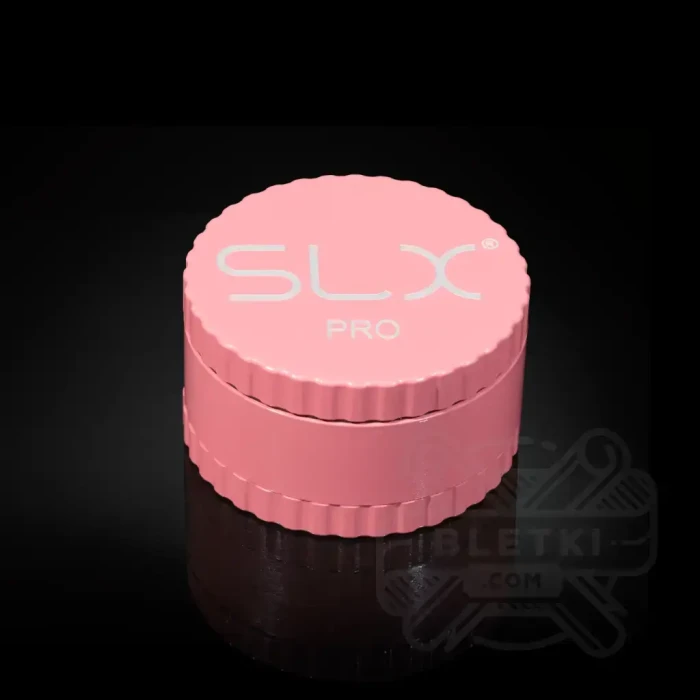 Młynek aluminiowy SLX PRO 62 mm (non sticky) - 4 częściowy z magnesem różowy (Flamingo Pink)