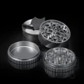 Młynek aluminiowy SLX PRO 62 mm (non sticky) - 4 częściowy z magnesem srebrny (Silver)