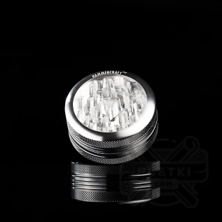 Aluminiowy młynek (grinder) Hammercraft 54mm - 2 częściowy z przeźroczystym wieczkiem 