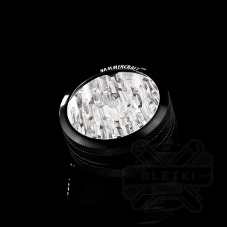 Aluminiowy młynek (grinder) Hammercraft 63mm - 2 częściowy z przeźroczystym wieczkiem