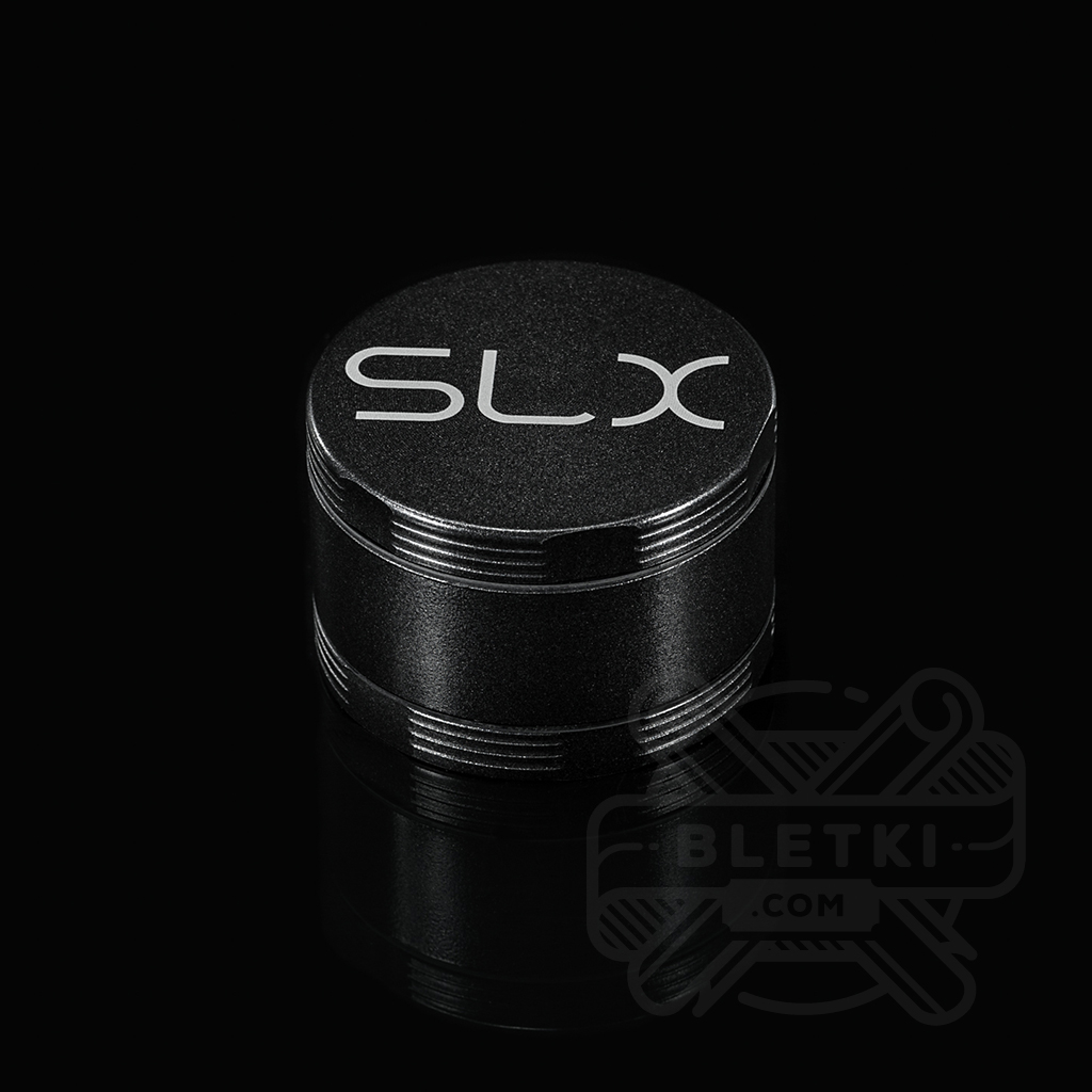 Aluminiowy młynek (grinder) SLX 62 mm v2.5 (non sticky) - 4 częściowy z magnesem czarny (Black)