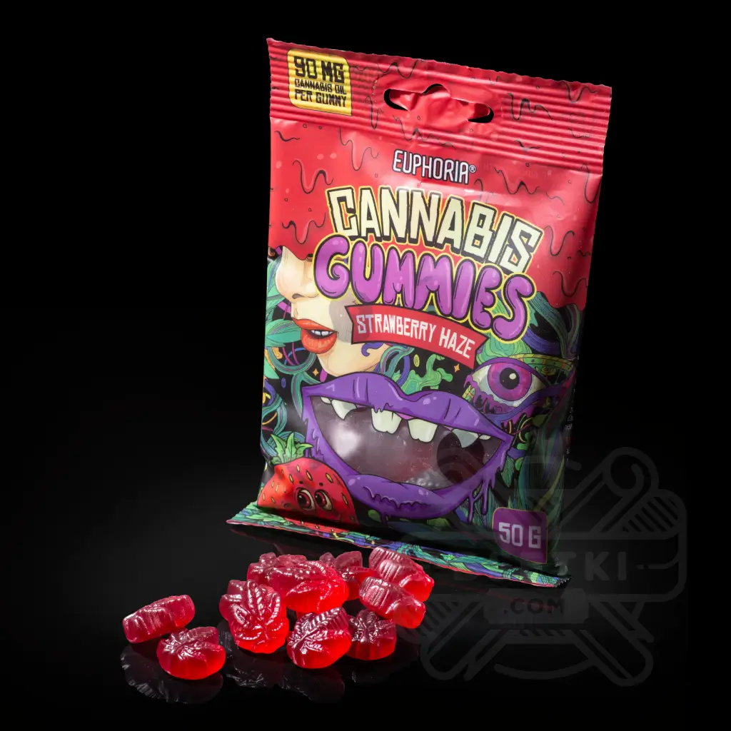 Żelki konopne Euphoria Cannabis Gummies Strawberry Haze (50 g)